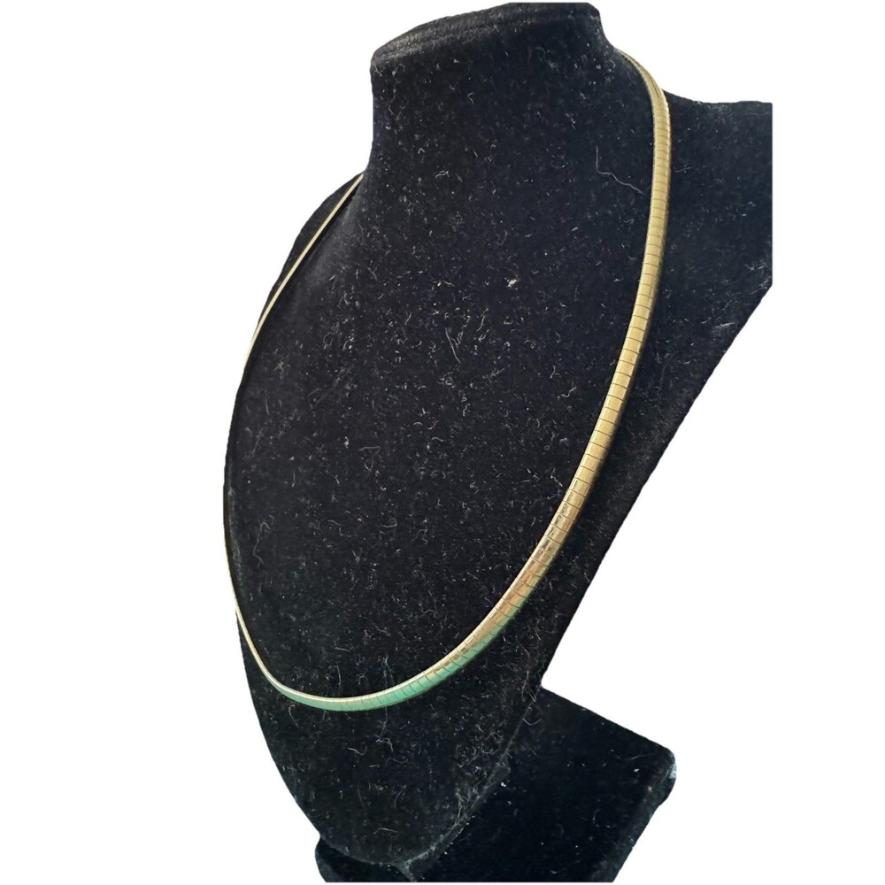 Gold Tone Flat Snake Necklace